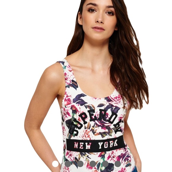 NWOT Superdry Women’s Lenox Bodysuit Floral Size Med. New Without Tags. - Picture 6 of 9